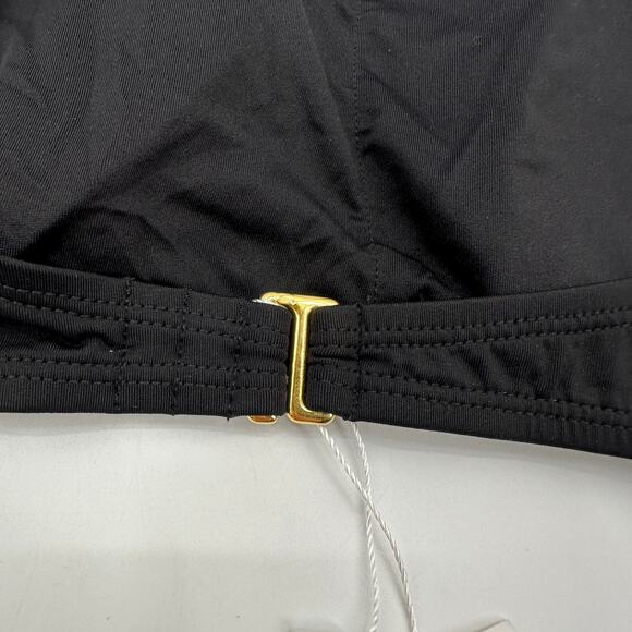 ANDIE SWIM NWT Wyndwood One Shoulder Rib Swim Bikini Top in Black // XL - Picture 8 of 9